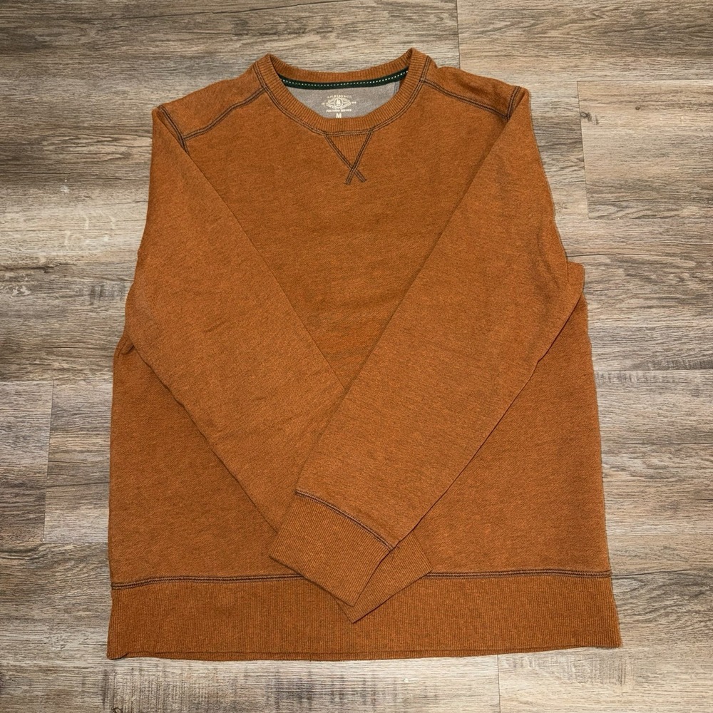 G.H. Bass & Co Sweater Pullover Mens Medium Long Sleeve Crew Neck Rust